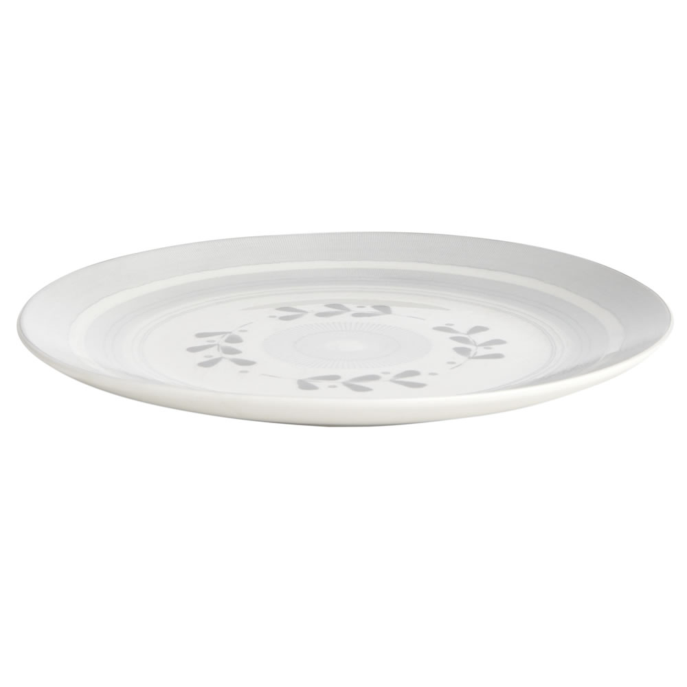 Wilko Grey Floral Side Plate Wilko
