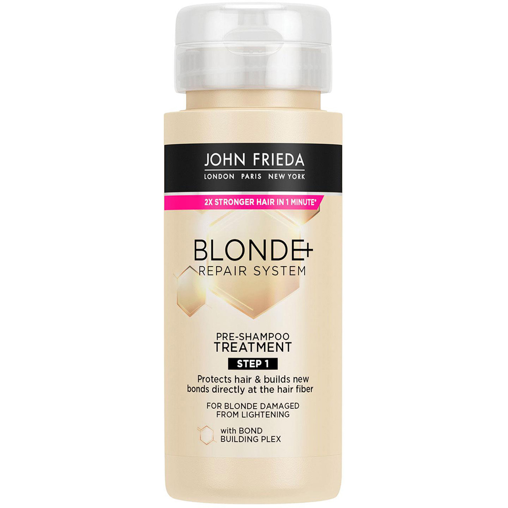 John Frieda Blonde+ Repair System Pre-Shampoo Treatment Bond Building Mask 100 ml 3 Pack Image 3