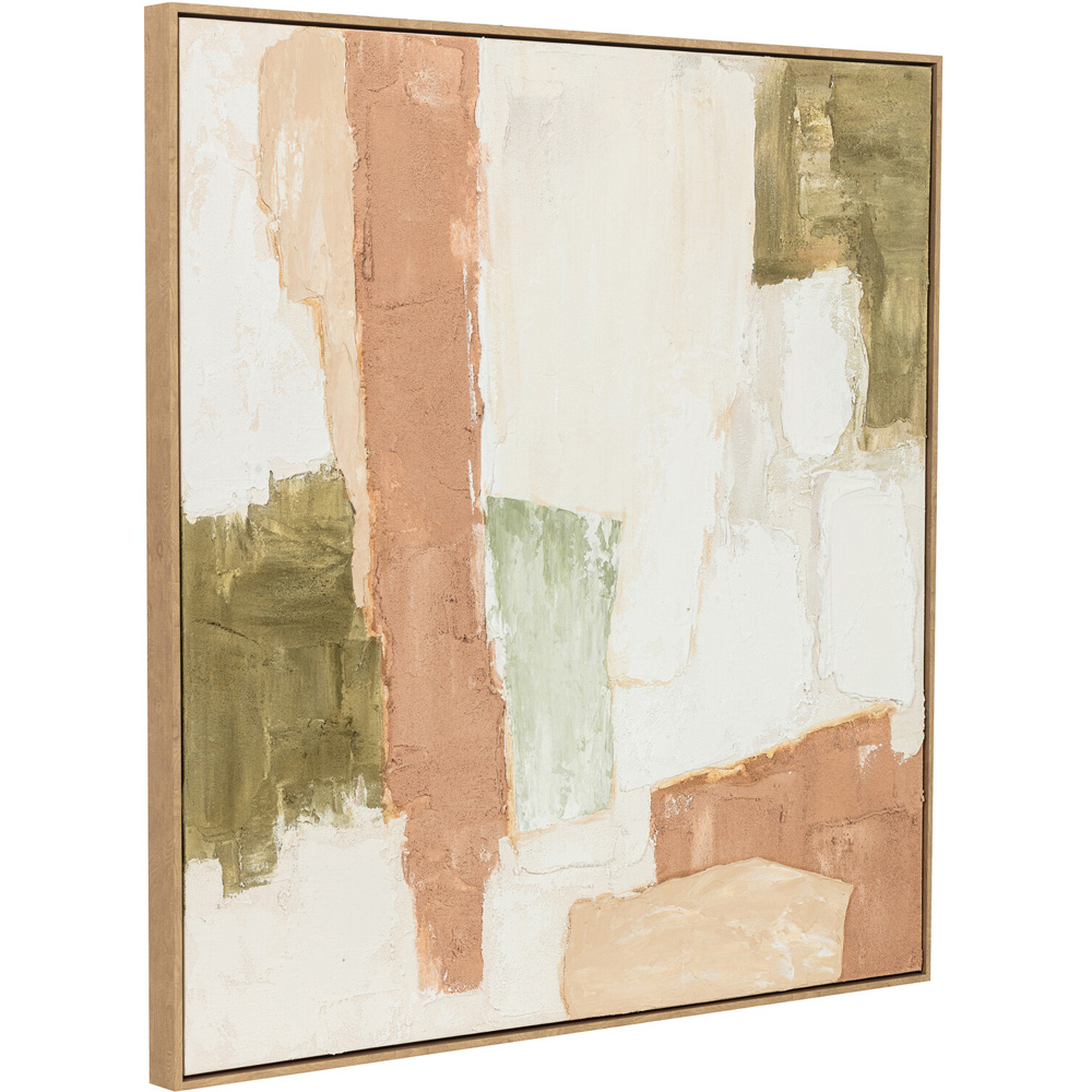 Patchwork Organic Tonal Framed Canvas Image 3