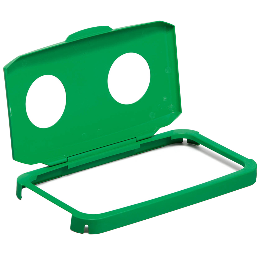 Durable Durabin Green 2 Hole Hinged Bin Lid 60L Image 2