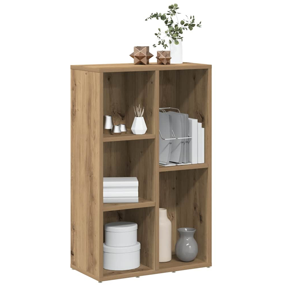 vidaXL 5 Shelf Artisan Oak Bookcase Image 4