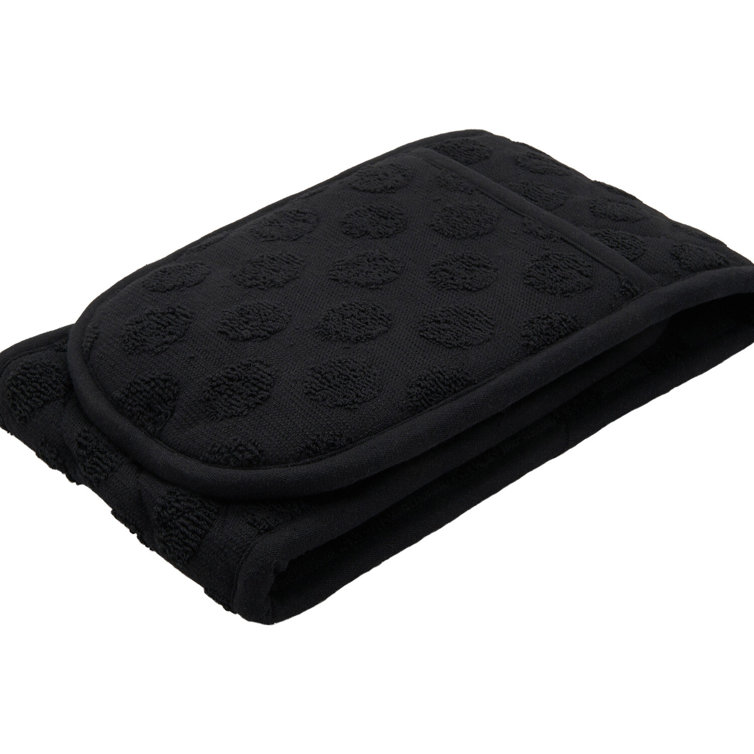 Dobby Terry Double Oven Glove - Black Image 3