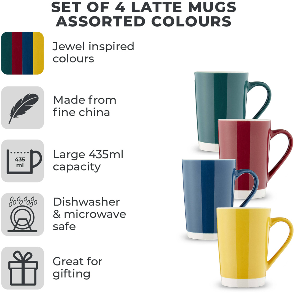 Tower Jewel Latte Mug Set of 4 Image 3
