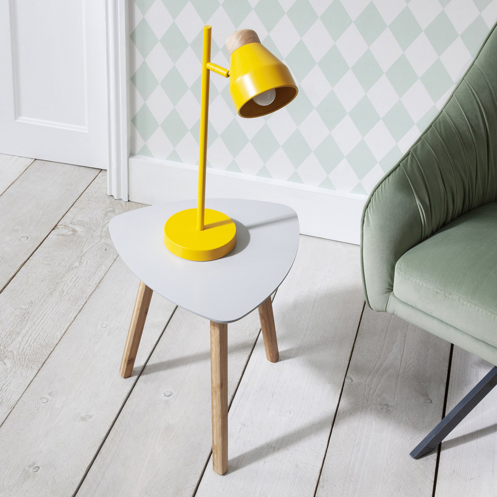 Noa and Nani Malme Chalk Grey and Natural Pine Small Side Table Image 3