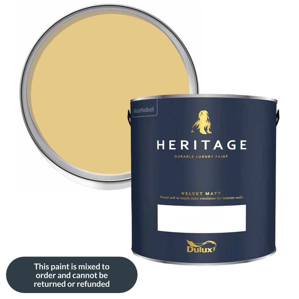 Dulux Heritage Walls and Ceilings Pale Cream Velvet Matt Emulsion Paint 2.5L Image 1