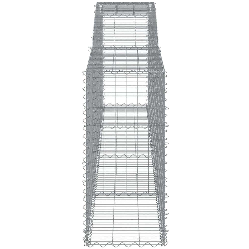 vidaXL Silver Galvanised Iron Arched Gabion Basket 400 x 50 x 100/120cm 9 Pack Image 3