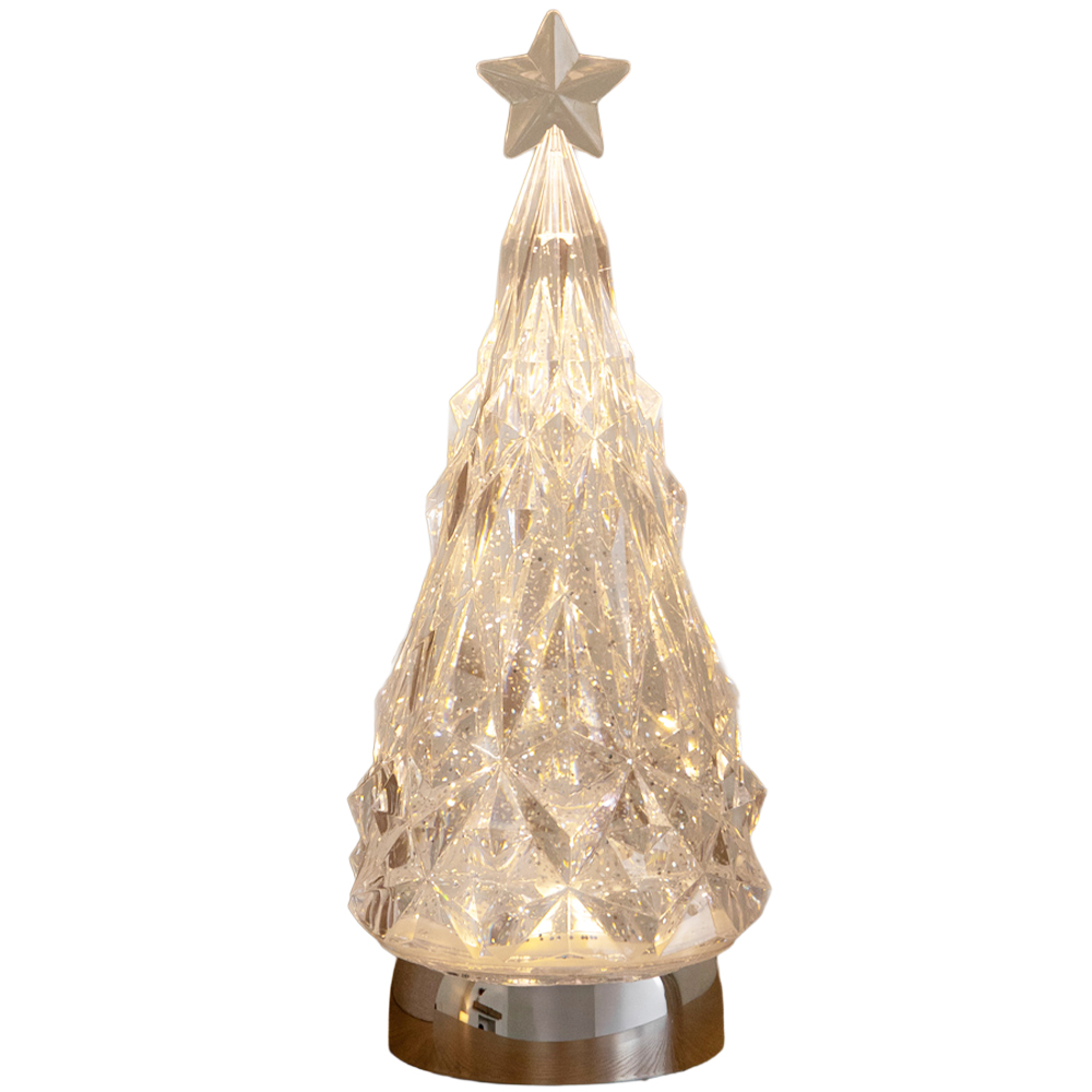 Samuel Alexander Colour Changing LED Christmas Tree Water Spinner Decoration 28cm Image 1