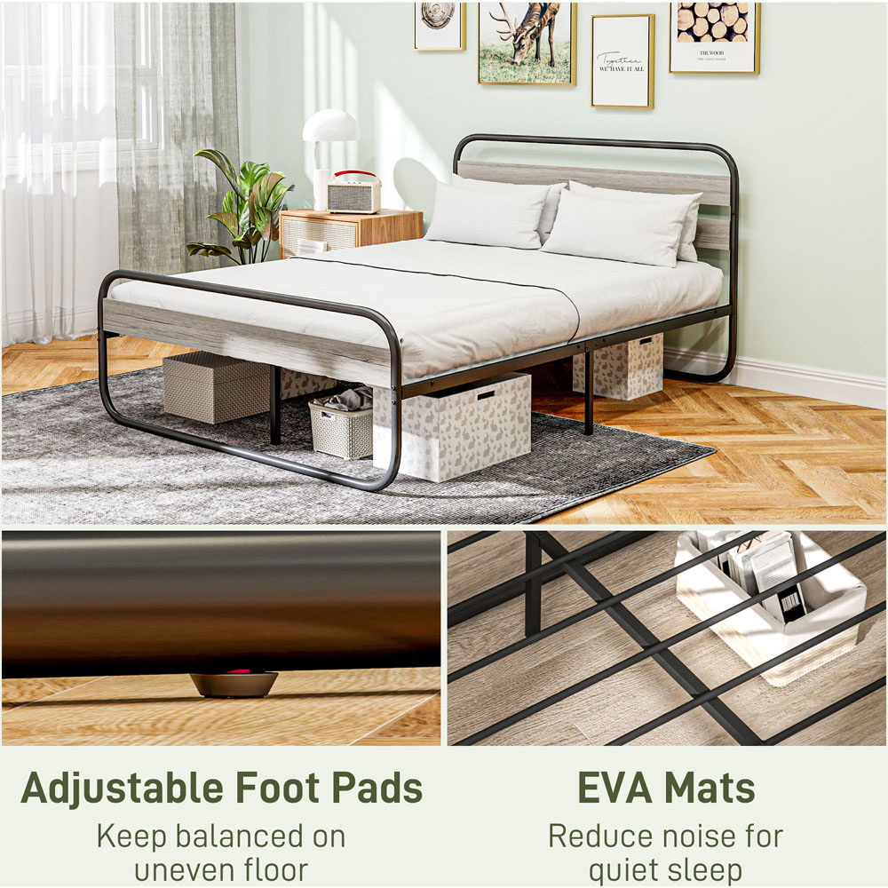Portland King Size Metal Platform Bed Frame with Underbed Storage Image 8