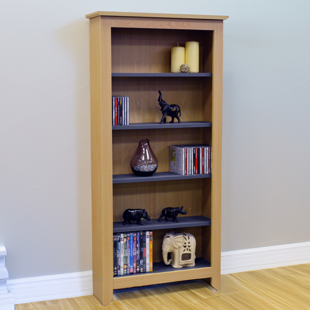 Watsons Manhattan Beech 7 Shelf CD and DVD Media Storage Unit Image 1