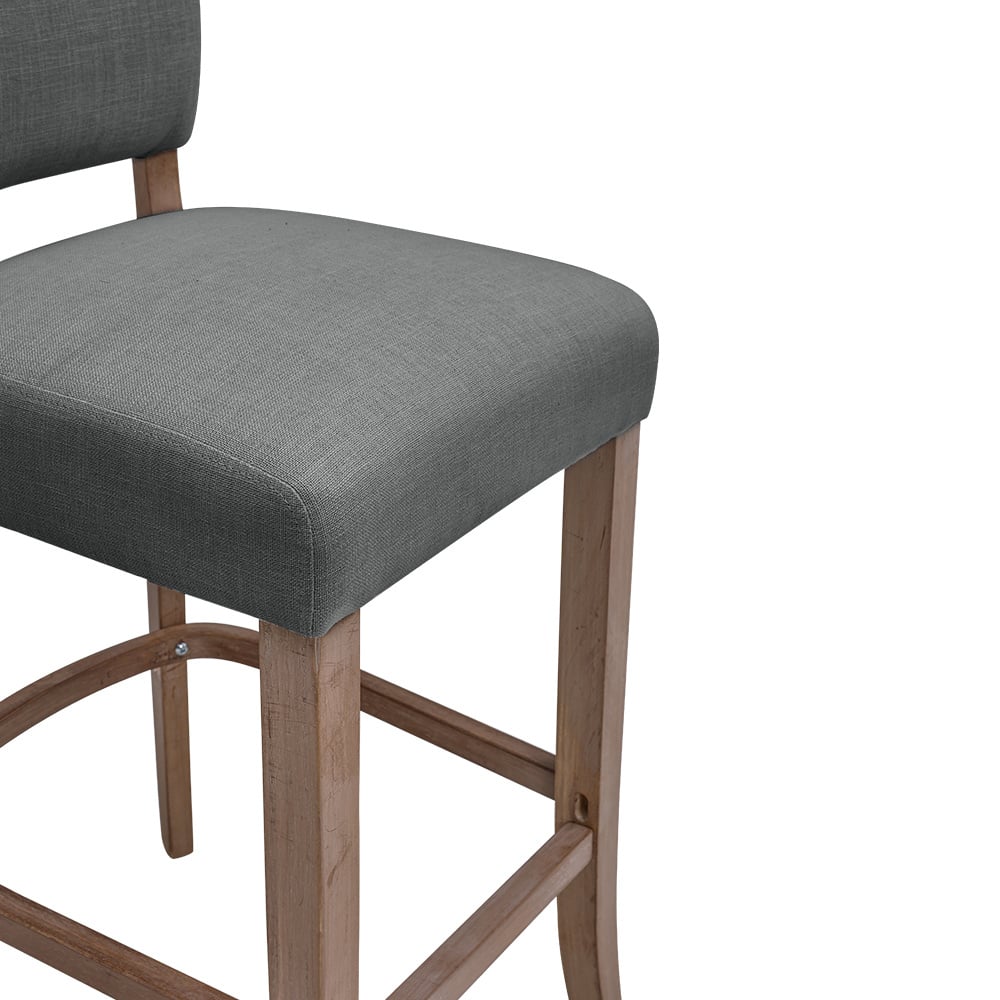 Living and Home Wooden Bar Stool Set of 2 Image 4