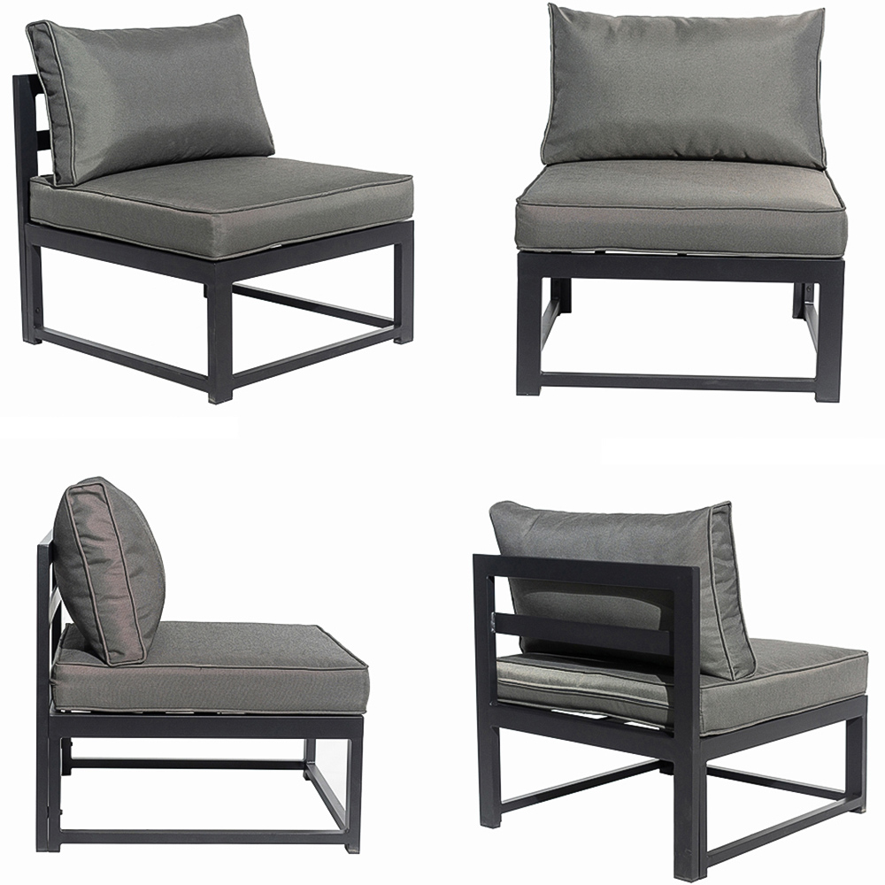 Furniture One 4 Seater L Shape Aluminium Garden Corner Sofa Set Image 6