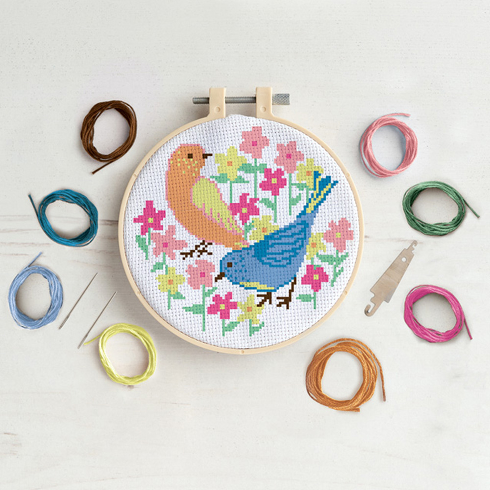 Simply Make Colourful Birds Cross Stitch Craft Kit Image 2
