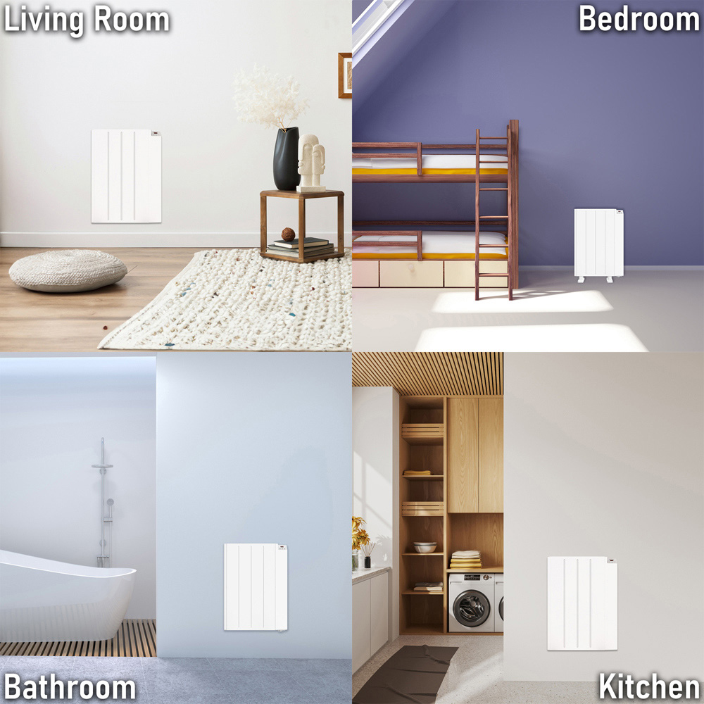 Mylek White Wi-Fi Controlled Panel Heater 600W Image 3