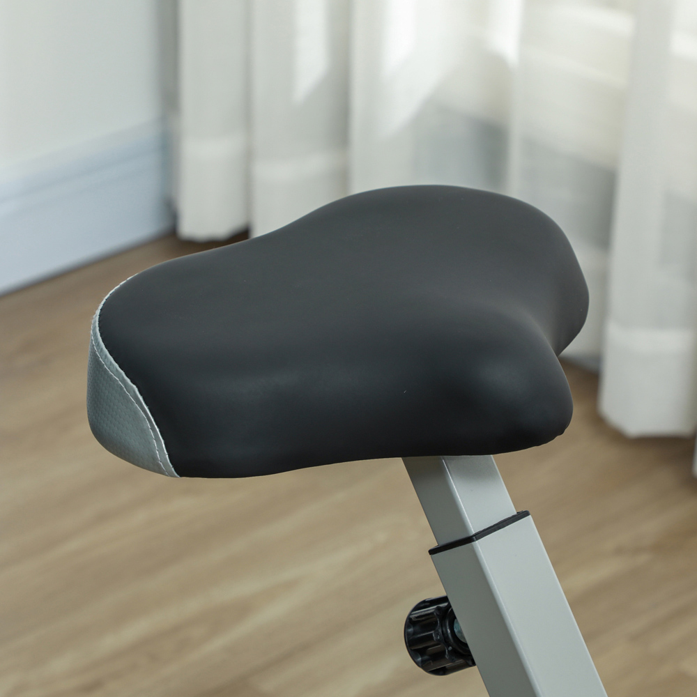 SPORTNOW Black and Grey Magnetic Resistance Quiet Folding Exercise Bike Image 3