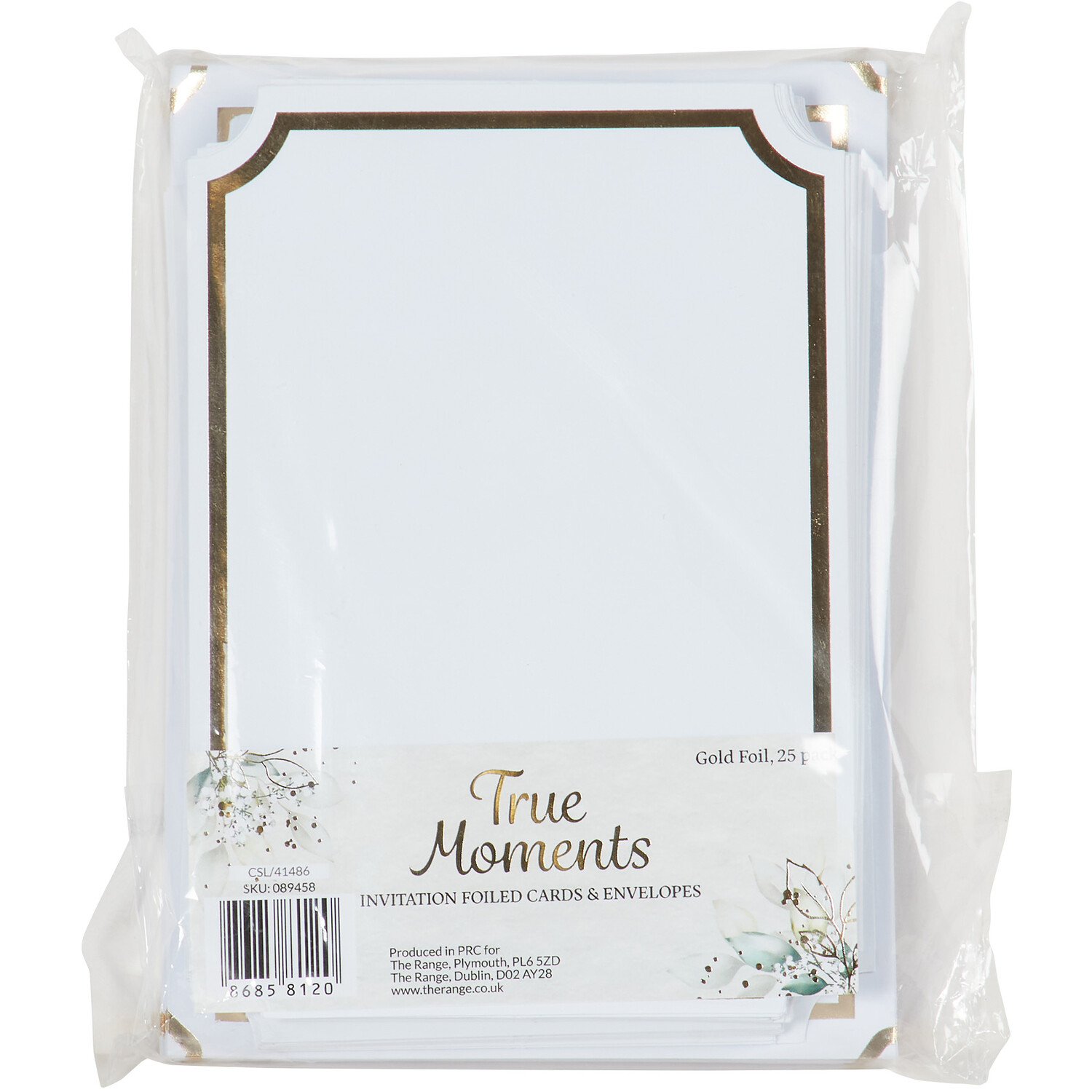 True Moments Foiled Invitation Cards and Envelopes Image 1