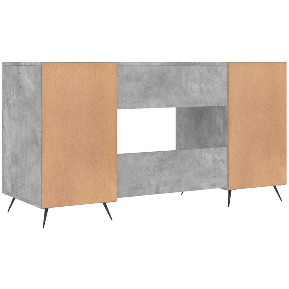 vidaXL 2 Door Computer Desk Concrete Grey Image 7