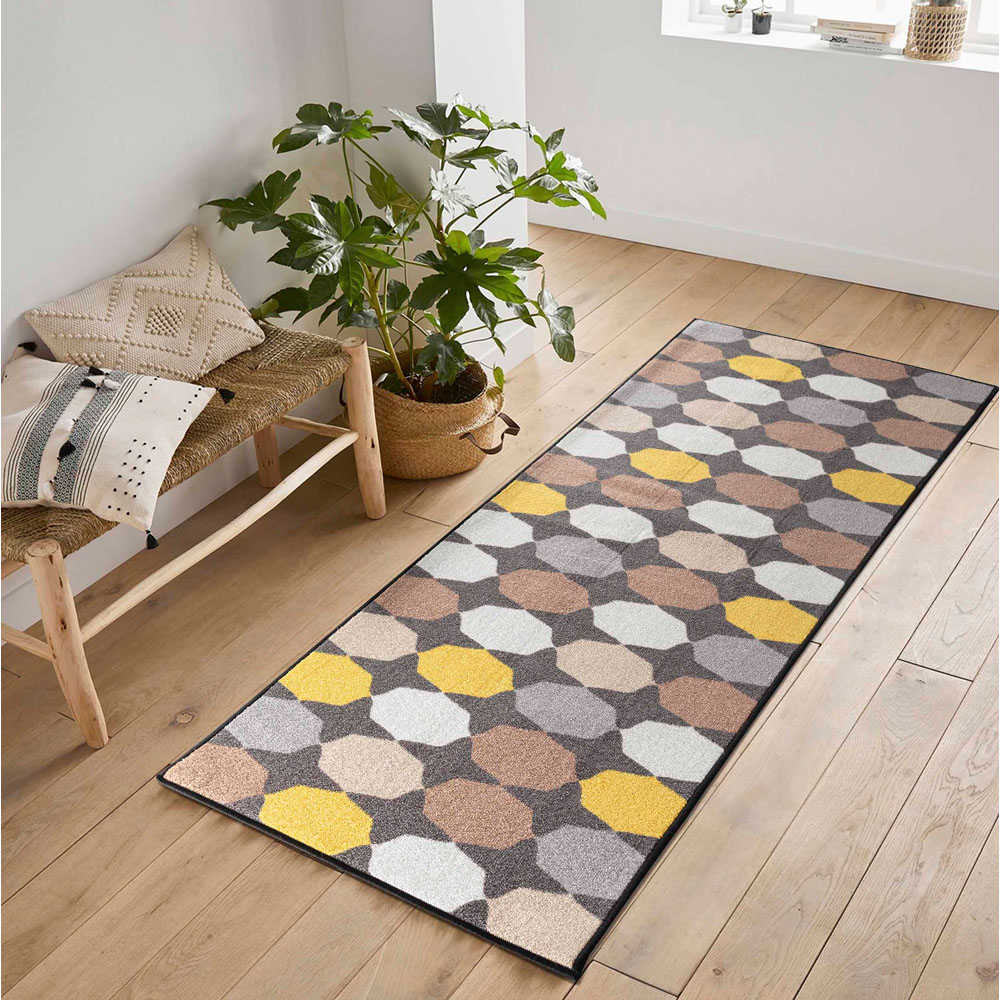 Desire Rugs Havana Gold Oval Anti Slip Door Mat 90 x 57cm Image 4