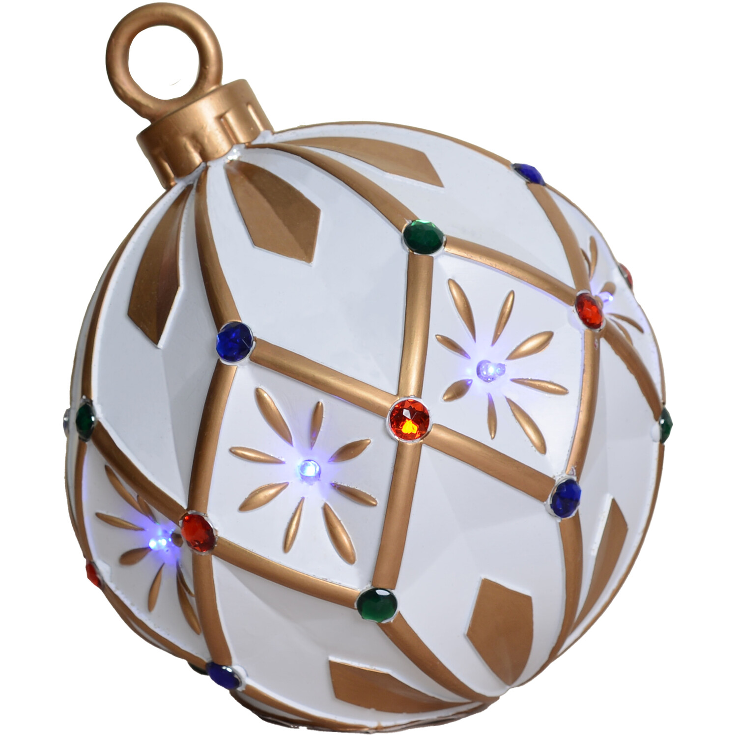 LED Colour Changing Bauble Ornament - White Image
