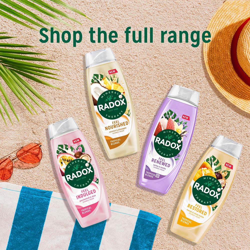 Radox Mineral Therapy Feel Renewed Lychee and Vanilla Moisturising Shower Cream 225ml 6 Pack Image 6