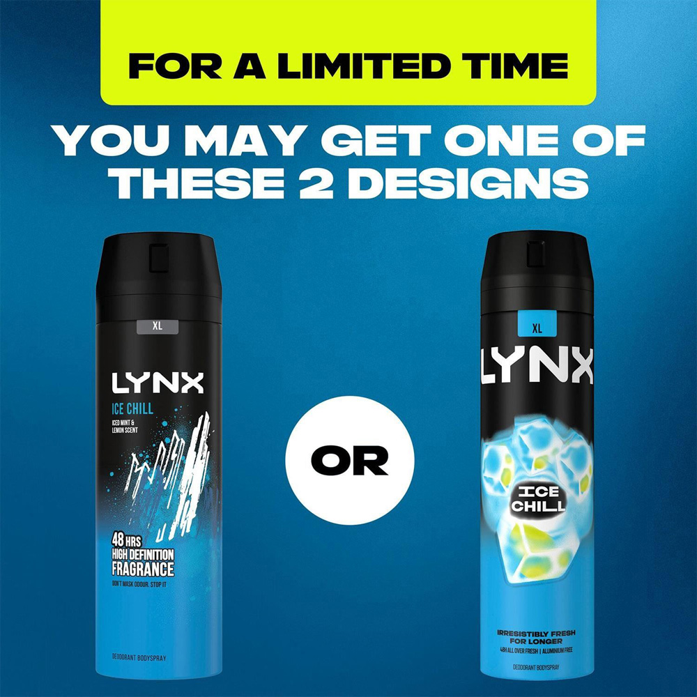 Lynx Ice Chill Iced Mint and Lemon 48H Protection Deodorant Body Spray 200ml 30 Pack Image 6