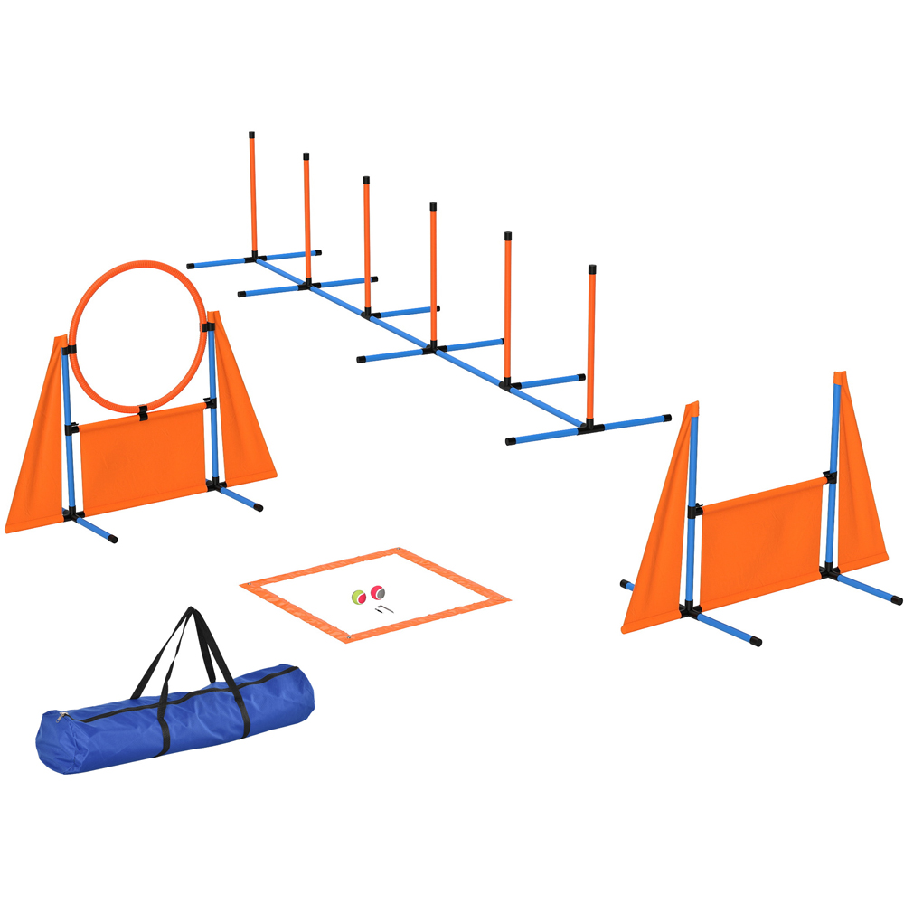 PawHut 6 Piece Orange Dog Agility Set Image 1