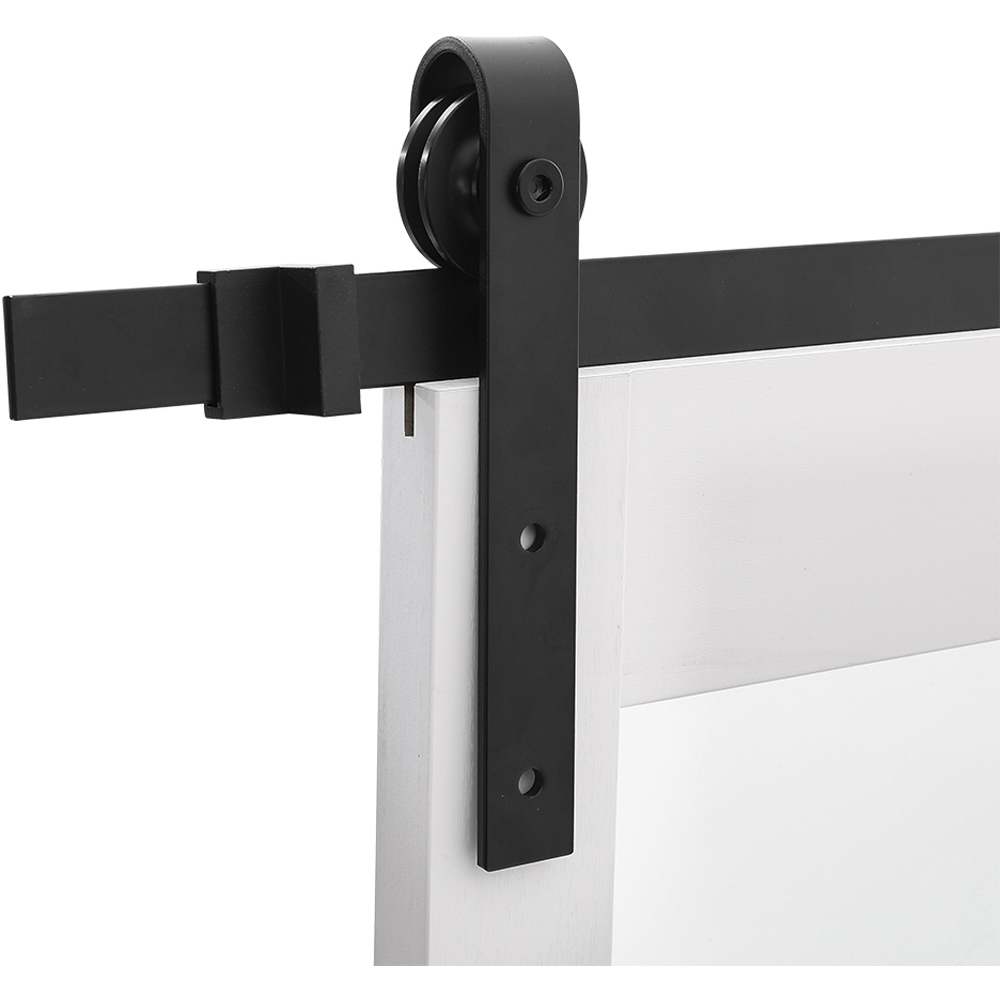 Living and Home Rustic J Shaped Barn Door Hardware Kit 1.83m Image 4