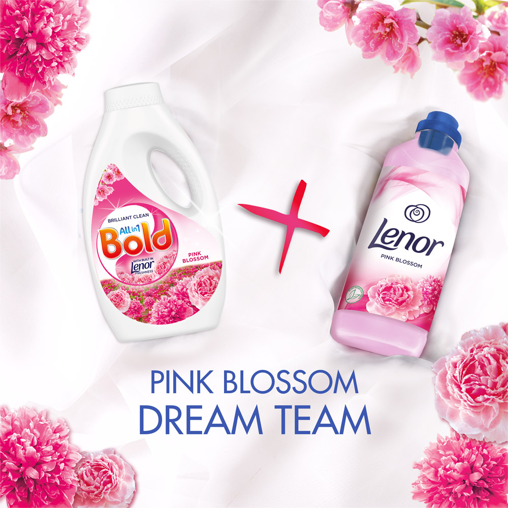 Bold 2 in 1 Pink Blossom Washing Liquid 57 Washes 1.995L Image 6