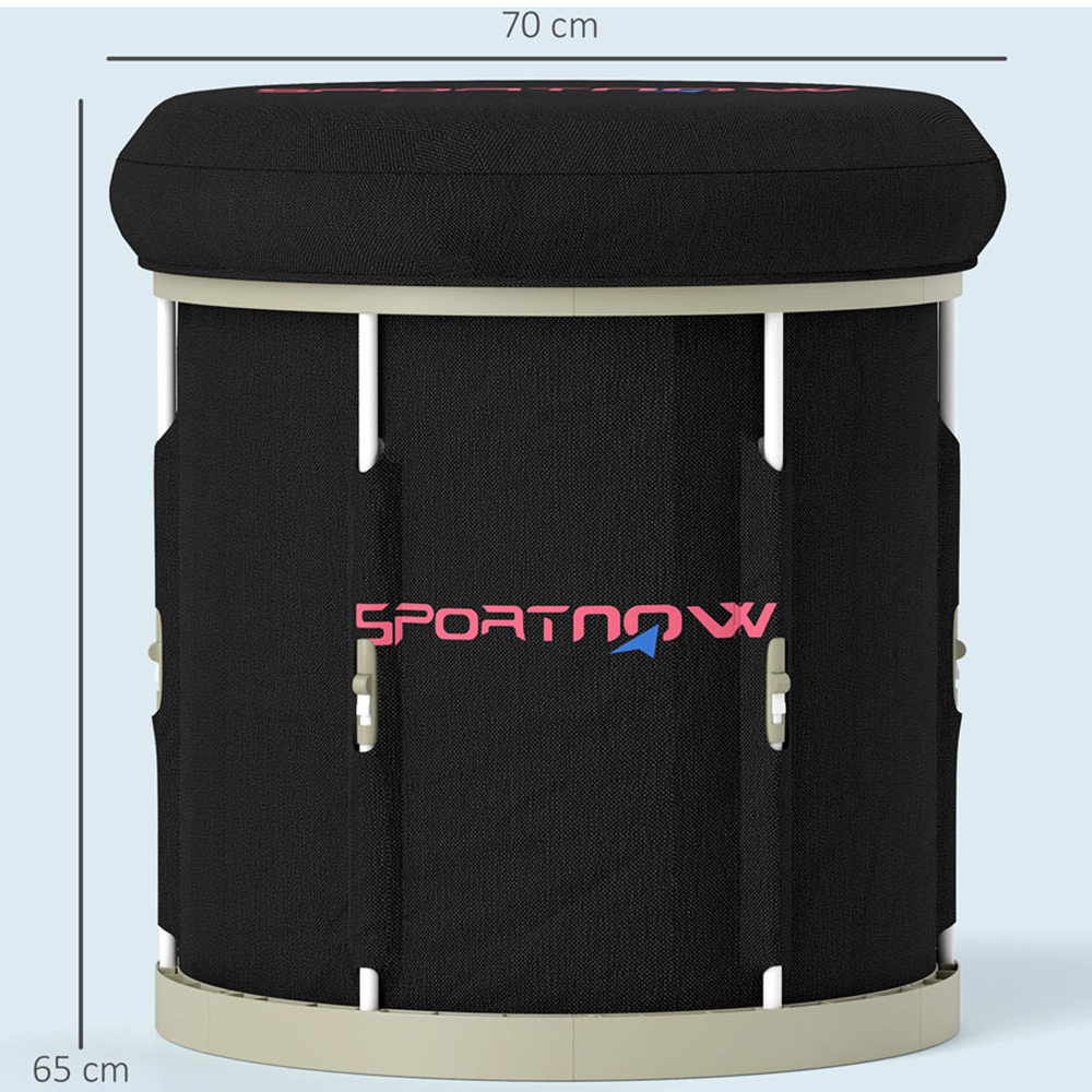 SPORTNOW Black Portable Outdoor Ice Therapy Bath Tub 210L Image 9