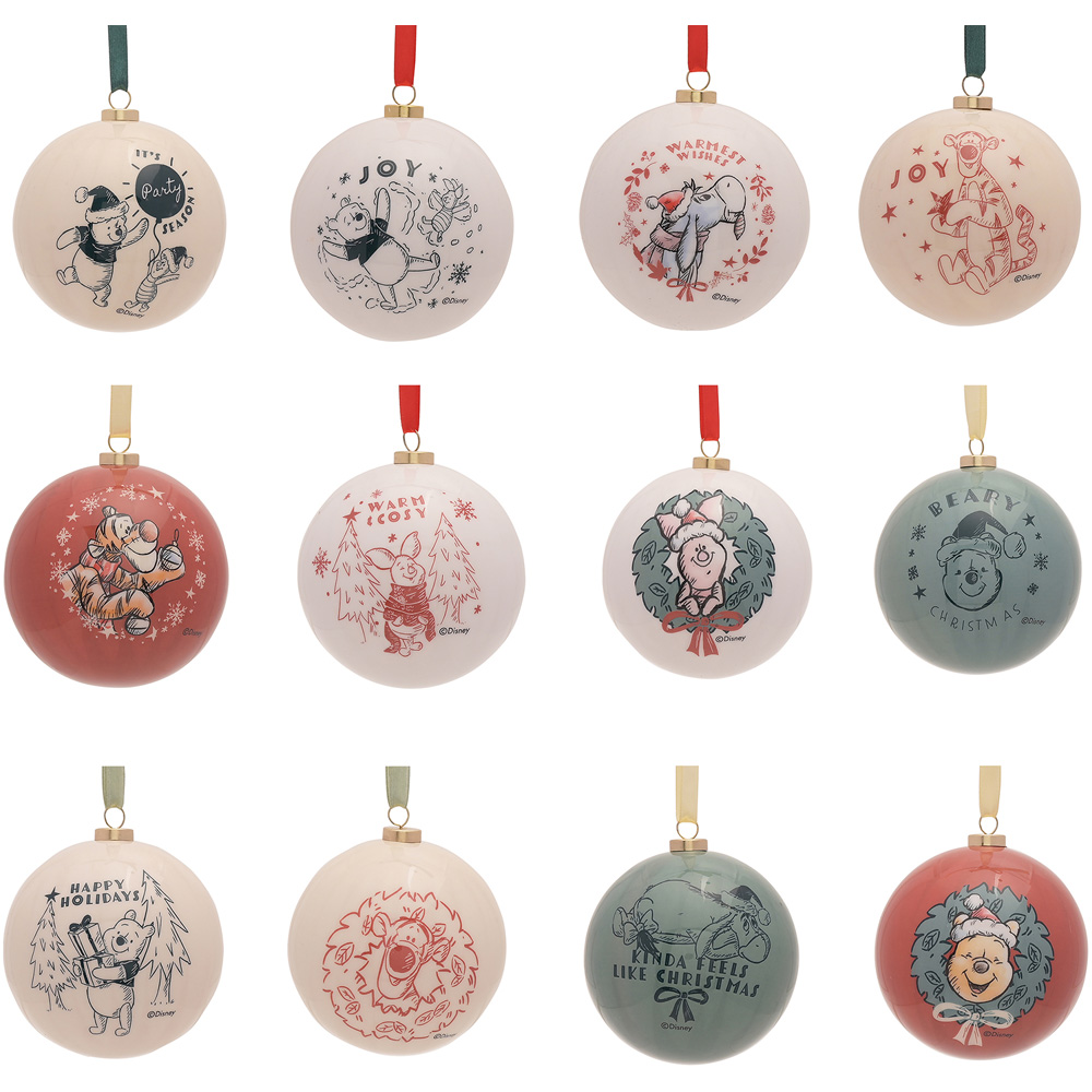 Disney Winnie the Pooh Baubles 12 Pack Image 1