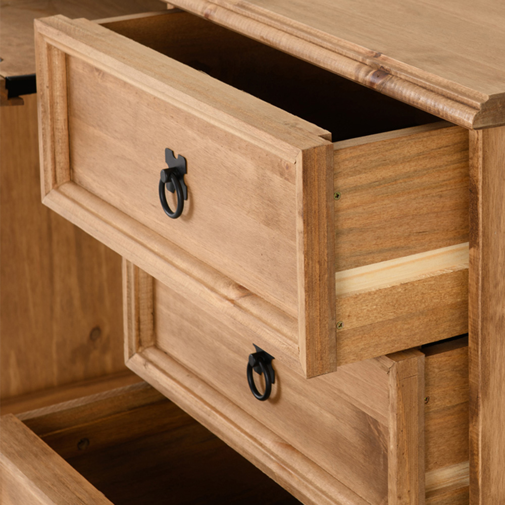 Seconique Corona Computer Desk Distressed Waxed Pine Image 5