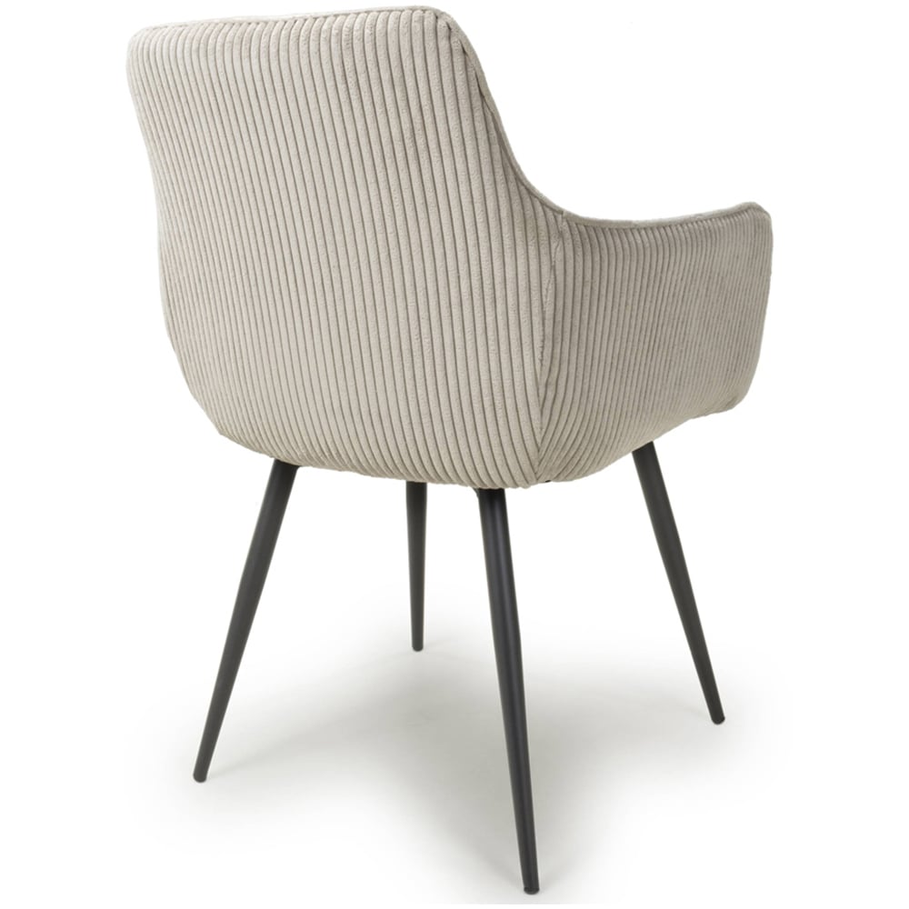 Denver Set of 2 Corduroy Mink Dining Chairs Image 4
