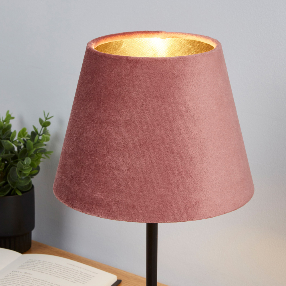 Lighting Collection Posner Rose Velvet Tapered Lamp Shade 20cm Image 2