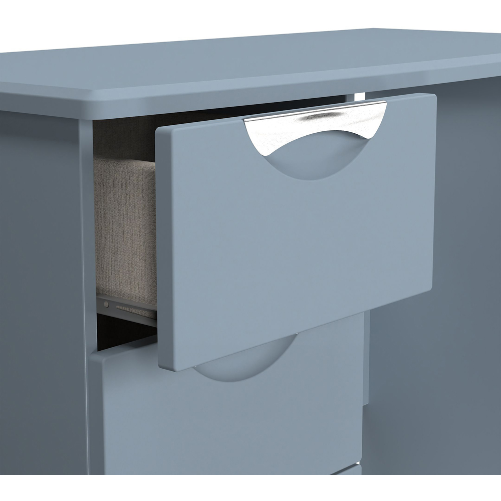 Crowndale Camden 3 Drawer Denim Blue Vanity Dressing Table Ready Assembled Image 6