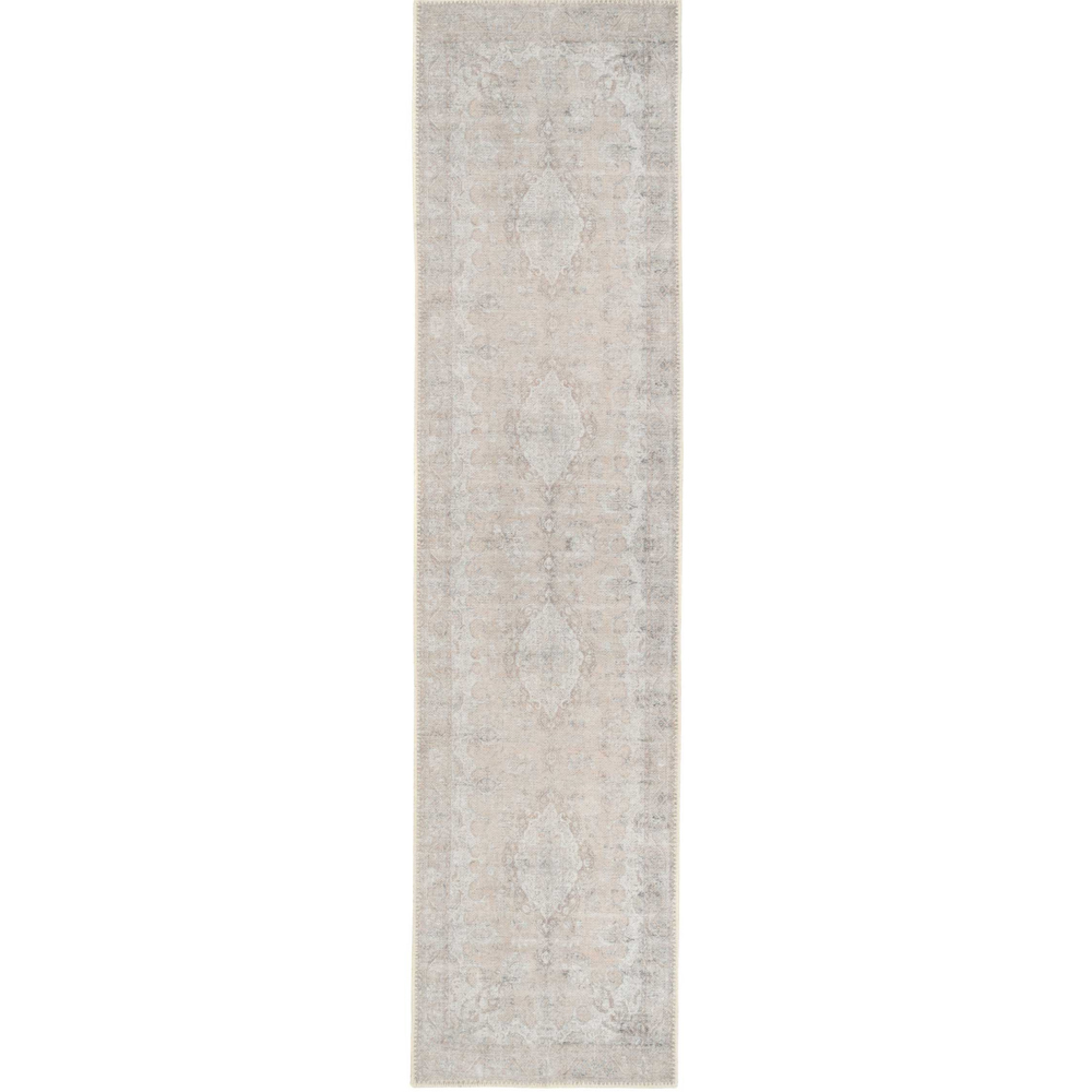 Kukoon Beige Vintage Area Machine Washable Rug 60 x 240cm Image 2
