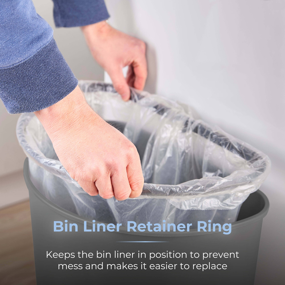 Tower Grey Curved Sensor Bin 50L Image 6