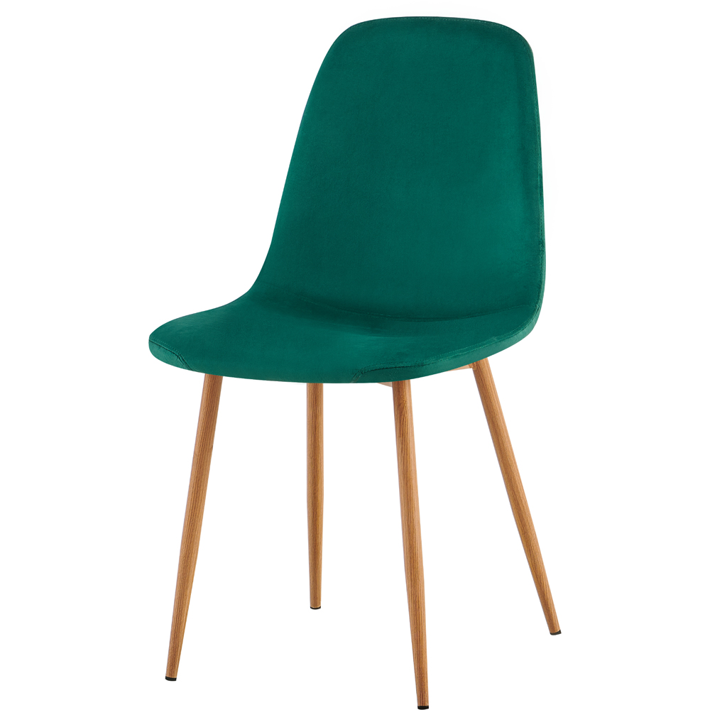 DS Living Luxe Set of 2 Verdant Green Wood Printed Coating Dining Chairs Image 2