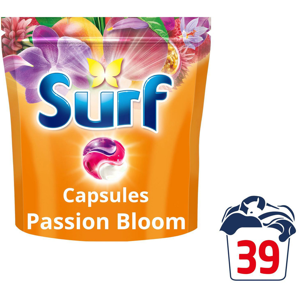 Surf 3-in-1 Passion Bloom Washing Capsules XL 39 Washes 3 Pack Image 3
