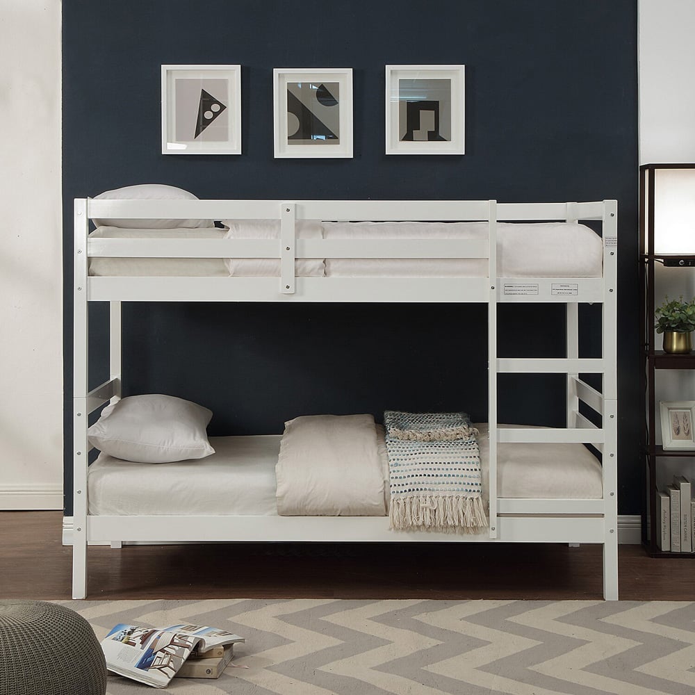 Atlas White Wooden Bunk Bed Image 5