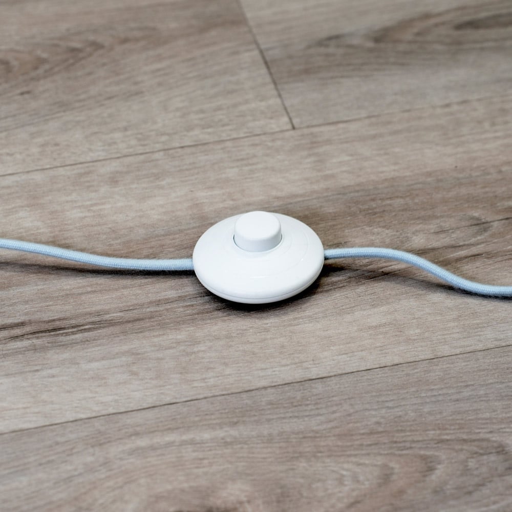 ValueLights Bobbins Green Scallop Shade Powder Blue LED Floor Lamp Image 4