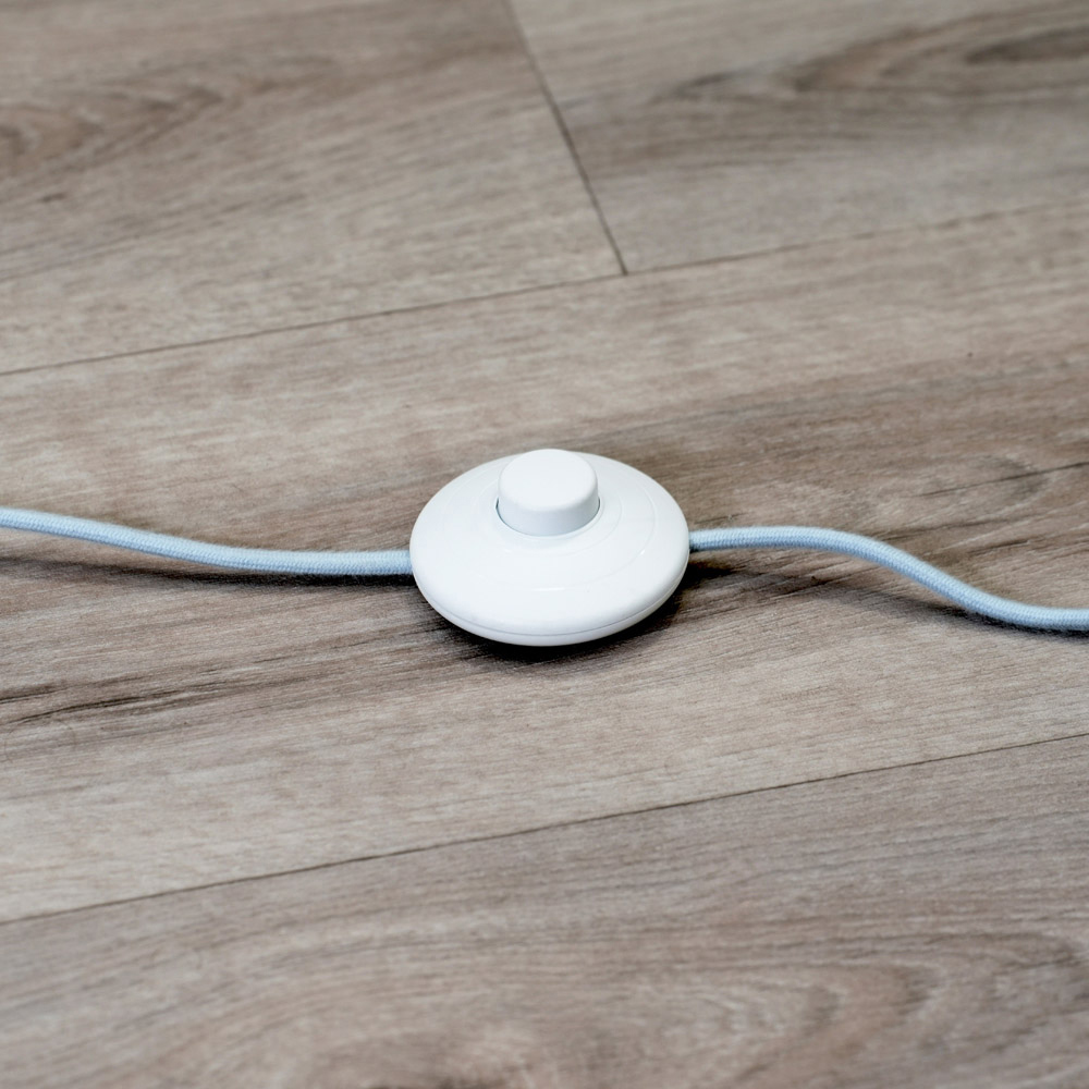 ValueLights Bobbins Pink Scallop Shade Powder Blue LED Floor Lamp Image 4