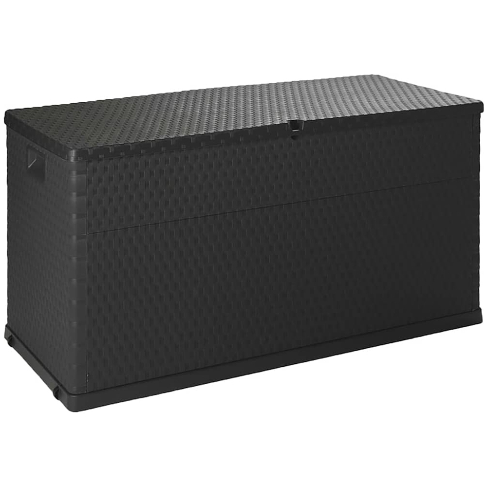 vidaXL 63 x 120 x 56cm Anthracite Polypropylene Garden Storage Box Image 1