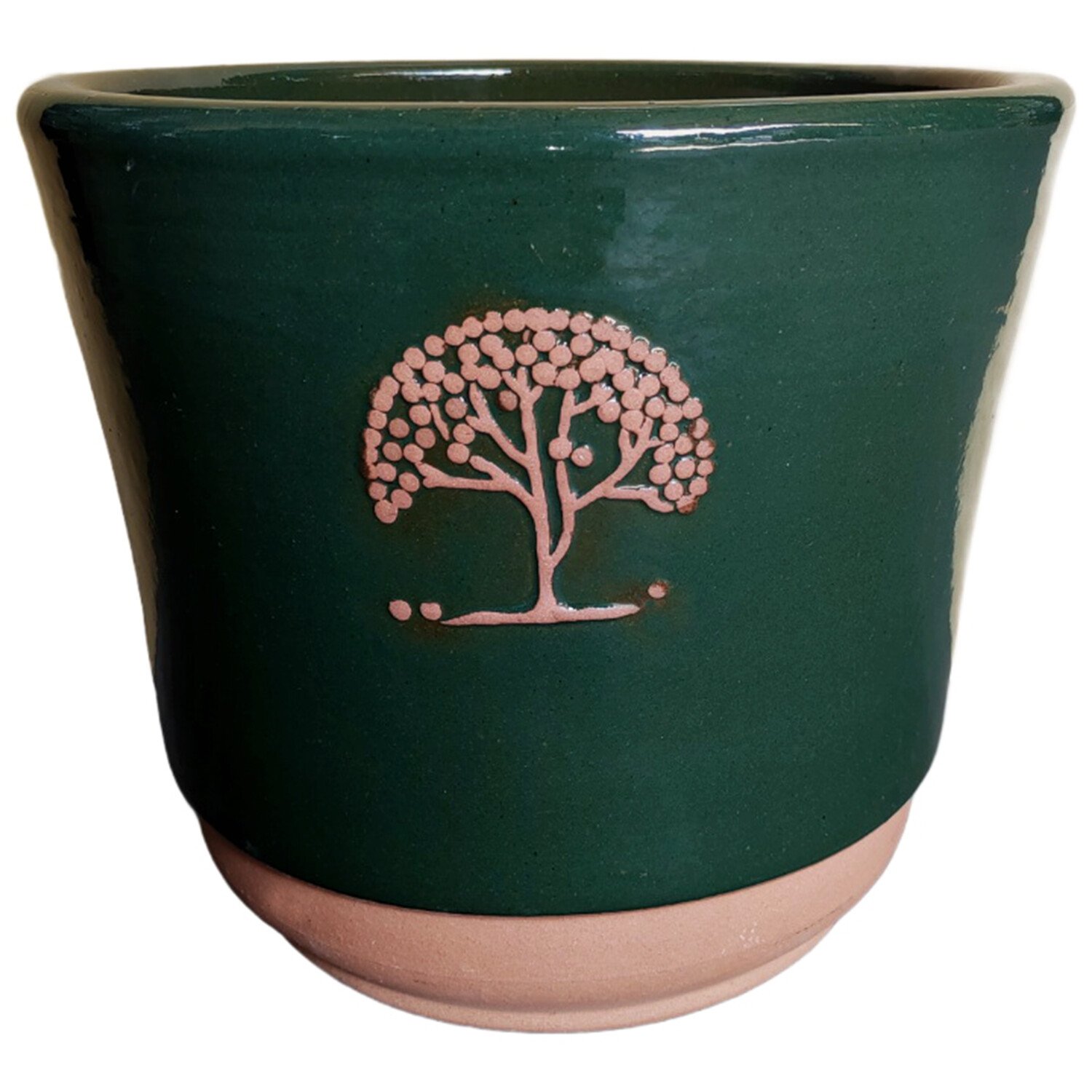 Glazed Tree Pot Green 28cm Image