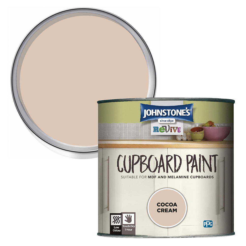 Johnstone's Cocoa Cream Cupboard Paint 750ml Image 1