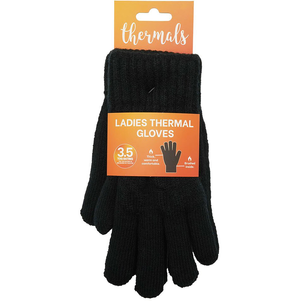 Ladies Assorted Thermal Gloves One Size - Multicolour Image 9