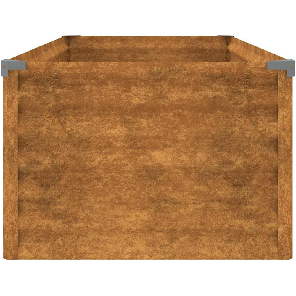 vidaXL Rusty Corten Steel Raised Garden Bed 36 x 50 x 100cm Image 4