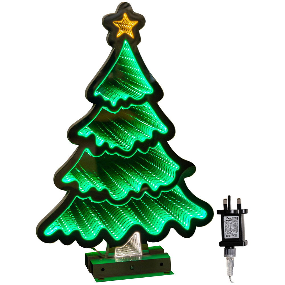 Samuel Alexander Light Up Infinity Standing Christmas Tree with Metal Base 40cm Image 2