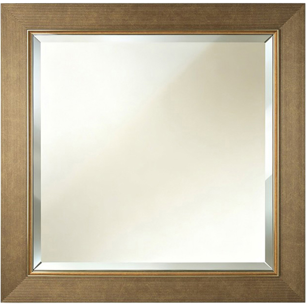 Bronze Bevelled Square Mirror Image 1