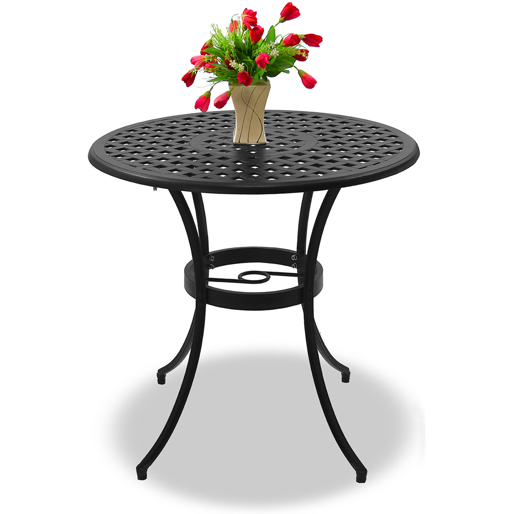 Centurion Prego 2 Seater Black Round Garden Bistro Table Image 2