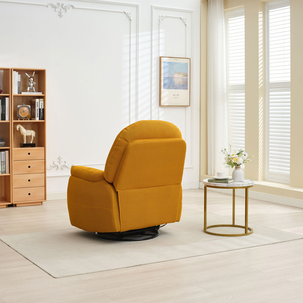 Milar Mustard Reclining Chair with Phone Holder Image 5