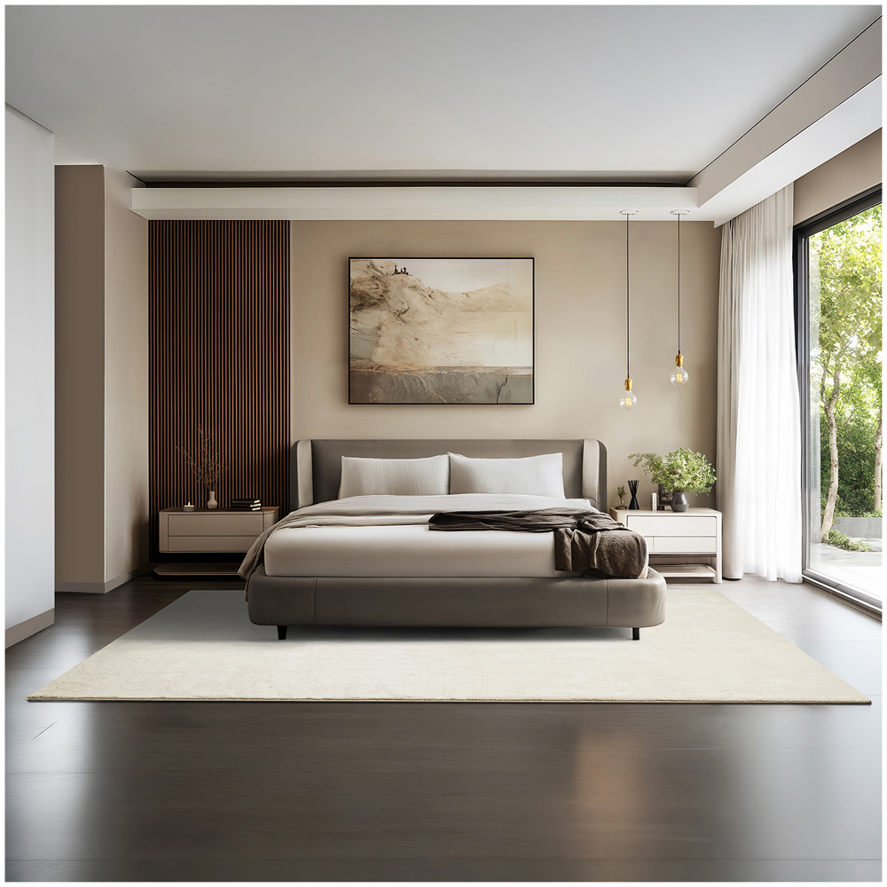 tectake Zonelle Cream Short Pile Ultra Soft Rug 290 x 200cm Image 2
